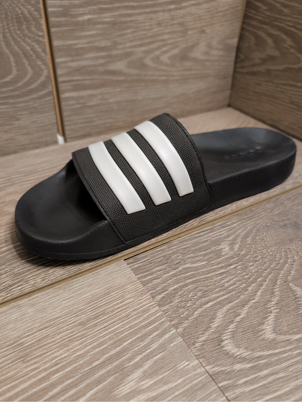 Adidas Men's Adilette Lightweight Cushioned Easy Slip-On Shower Sandal Slide